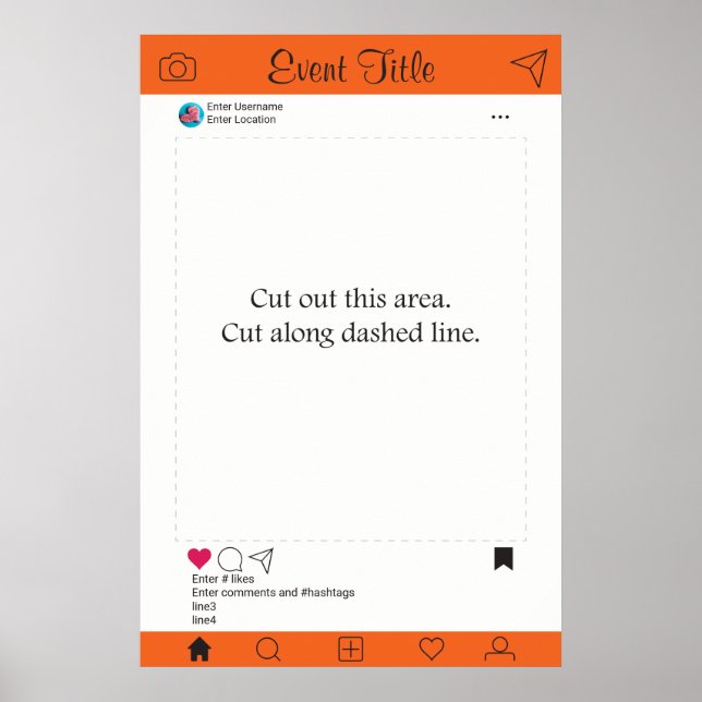 Poster Pôster de Moldura de Adereços para Fotocabinê Desi (Frente)