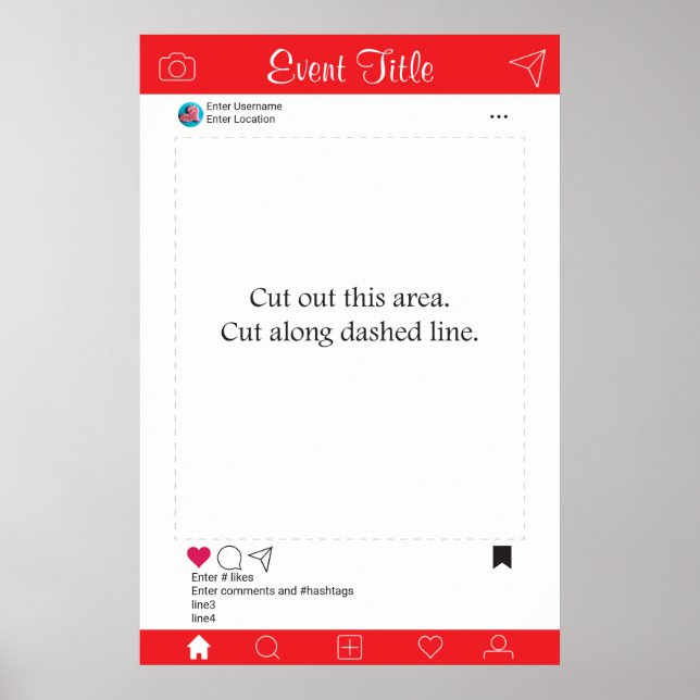 Póster Pôster de Moldura de Adereços para Fotocabinê Desi (Frente)