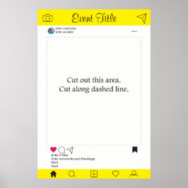 Póster Pôster de Moldura de Adereços para Fotocabinê Desi
