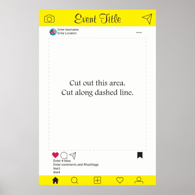 Póster Pôster de Moldura de Adereços para Fotocabinê Desi (Frente)