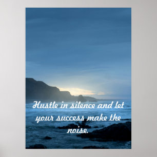 Poster Pôster de Motivação do Oceano de Sucesso Personali