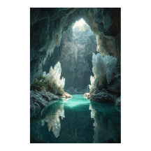 "Poster de Muro de Oásis na Caverna Cristal - Cave