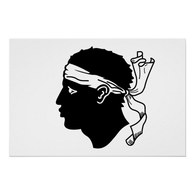 Póster Poster de muro patriótico com bandeira da Córsega (Frente)