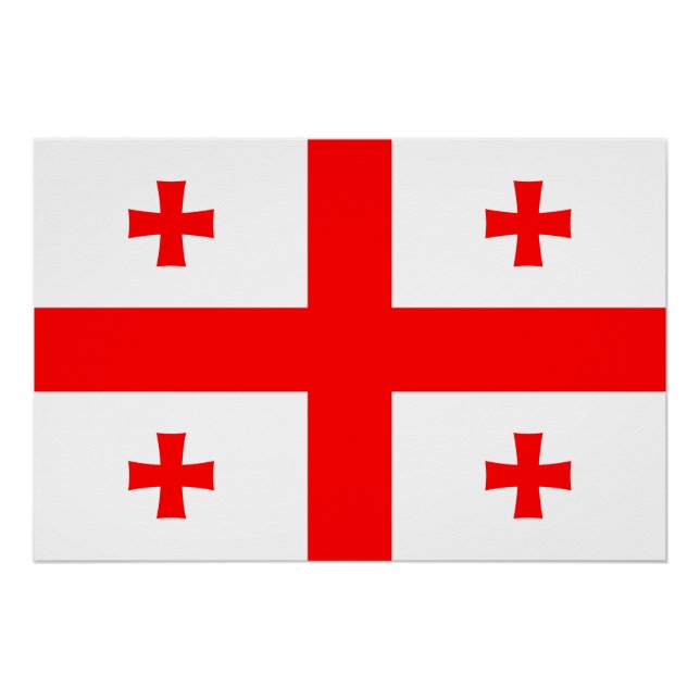 Póster Poster de muro patriótico com bandeira da Geórgia (Frente)