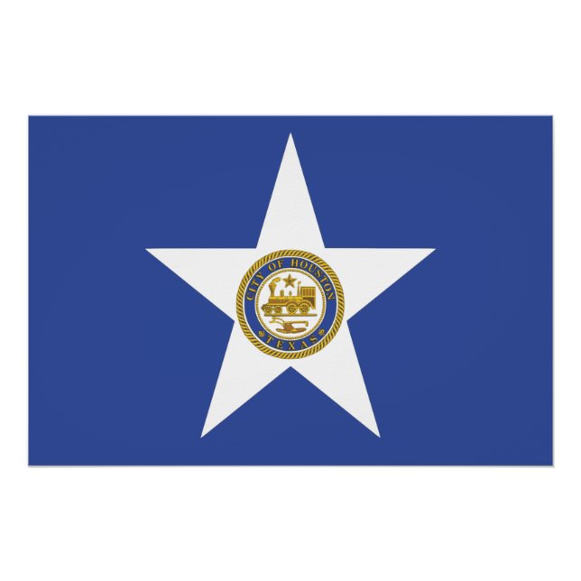Póster Poster de muro patriótico com bandeira de Houston (Frente)