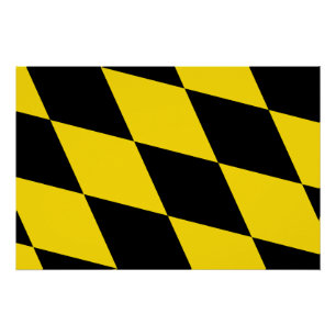 Póster Poster de muro patriótico com bandeira de Munique