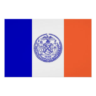 Póster poster de muro patriótico com bandeira de Nova Io