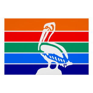 Póster Poster de muro patriótico com bandeira de Rua. Pet