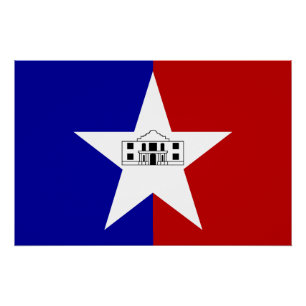 Póster Poster de muro patriótico com bandeira de San Ant