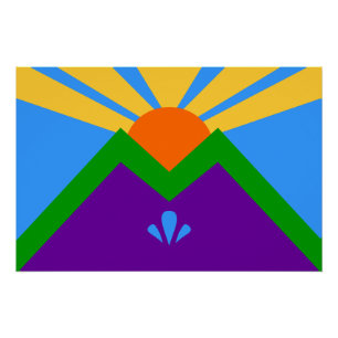 Póster Poster de muro patriótico com bandeira dos Primave