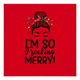 Póster Poster de Natal Messy Bun