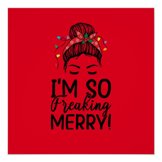 Póster Poster de Natal Messy Bun (Frente)