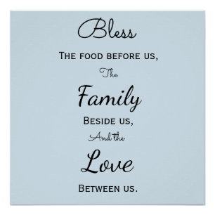 Póster Poster de Oração da Sala de Jantar