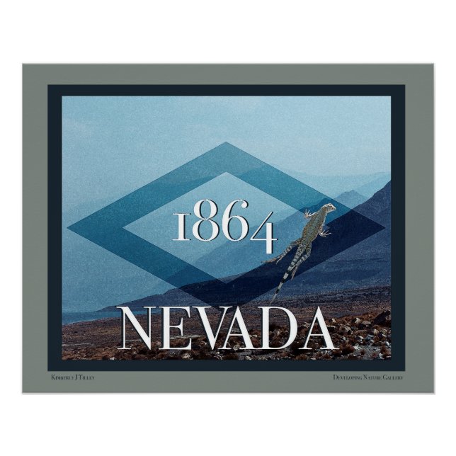 Póster Poster de Paisagem de Nevada (Frente)