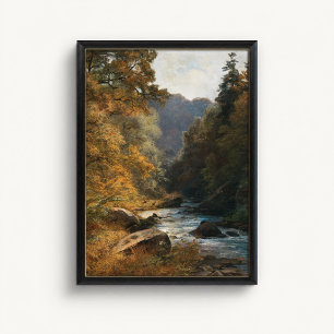 Poster Pôster de Paisagem de Veado de riacho da Floresta