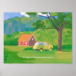 Poster Pôster de Paisagem Estética da Solidão da Natureza