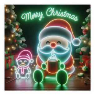 Póster Poster de Papais noeis Feliz de Natal