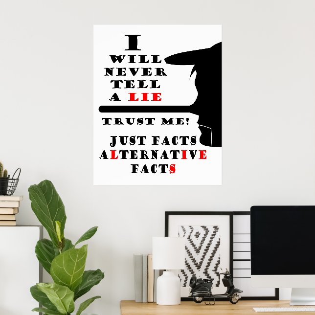 Poster Pôster de papel de valor de fatos alternativos nar (Escritório em casa)