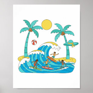 Poster Pôster de Papel Surf & Ondas (Semi Brilho)