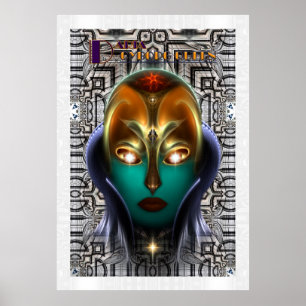 Póster Pôster de Parede Arquivístico Daria Cyborg Rainha 