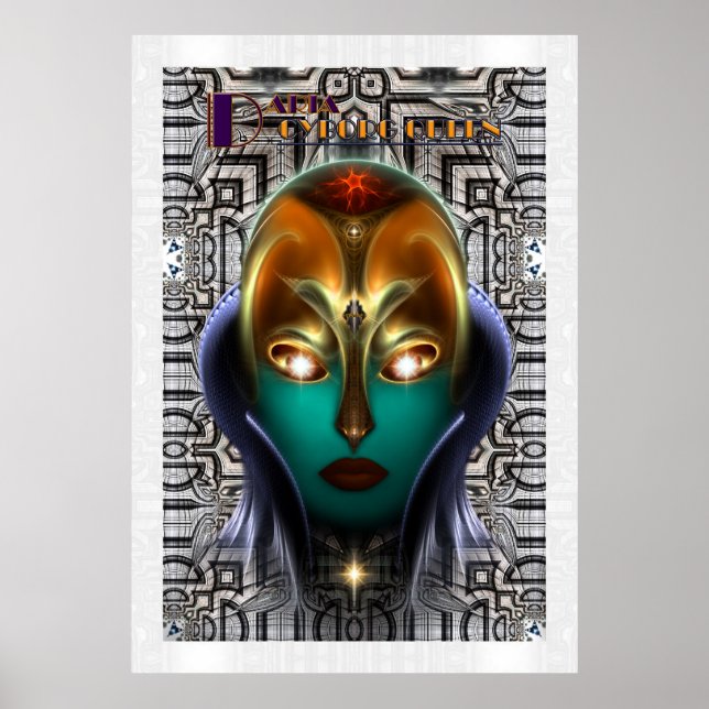 Póster Pôster de Parede Arquivístico Daria Cyborg Rainha  (Frente)