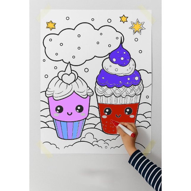 Poster Pôster de Parede Colorir-se Kawaii (Criador carregado)