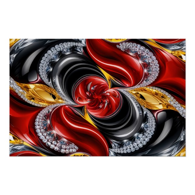 Póster Poster de parede com Design de cores alemãs (Frente)