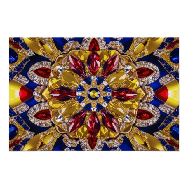 Póster Poster de parede com Design de cores Colômbia (Frente)