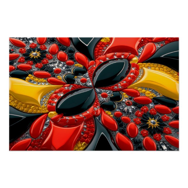 Póster Poster de parede com Design de cores da Alemanha (Frente)