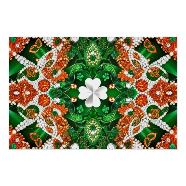 Póster Poster de parede com Design de cores irlandesas (Frente)