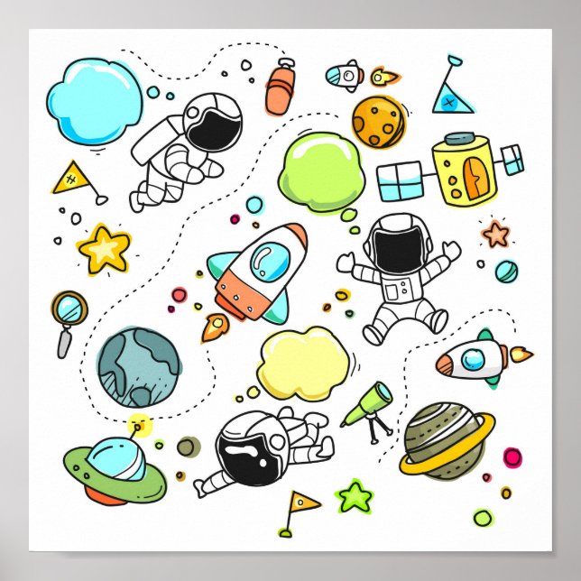 Poster Pôster de Pequeno Astronauta (Frente)