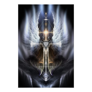 Póster Poster de Perfeito da Cruz de Anjo Celestial