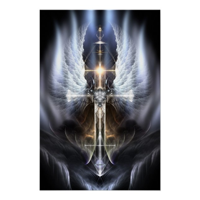 Póster Poster de Perfeito da Cruz de Anjo Celestial (Frente)