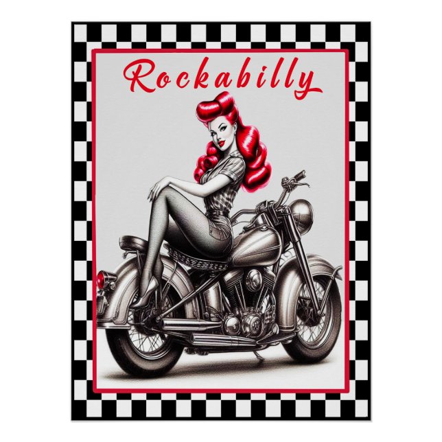 Póster Poster de Pinup Rockabilly. (Frente)