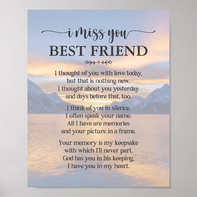 Poster Pôster de Poema para Melhor Amigo que Sinto Saudad (Frente)