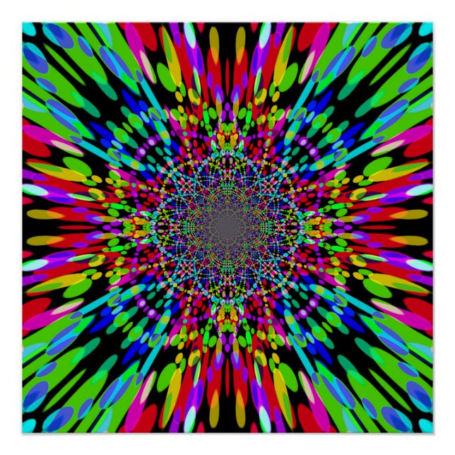 Póster Poster de pontos coloridos 3 (Frente)