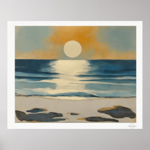 Poster Pôster de Pôr do Sol Sobre o Mar