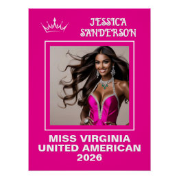 Póster Poster de Porta Titleholder de Envio de Pageant