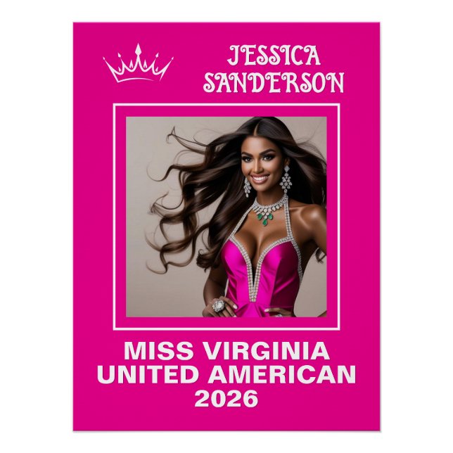 Póster Poster de Porta Titleholder de Envio de Pageant (Frente)