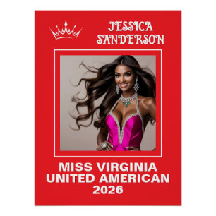 Póster Poster de Porta Titleholder de Envio de Pageant