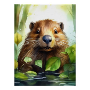 Póster Poster de protetor de Aquarela