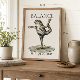 Poster Pôster de Rã "O Equilíbrio é uma Prática"