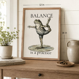 Poster Pôster de Rã "O Equilíbrio é uma Prática"