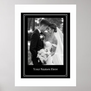 Poster Pôster de Retrato de Casamento Personalizado