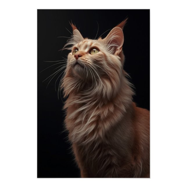 Póster Poster de Retrato Felino Majestoso (Frente)