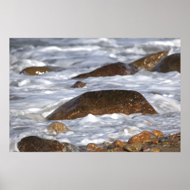 Poster Pôster de Rochas e Ondas em Rhode Island (Frente)