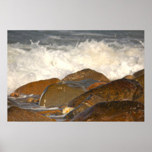 Poster Pôster de Rochas e Ondas em Rhode Island
