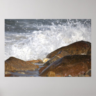 Poster Pôster de Rochas e Ondas em Rhode Island