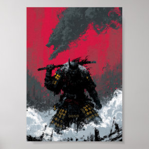 Poster Pôster de Samurai de Fantasia Sombria