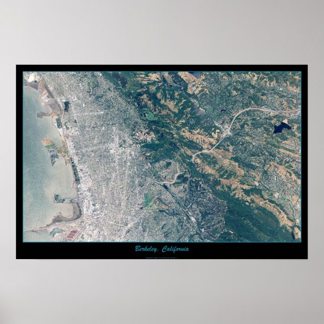 Poster Pôster de satélite de Berkeley, Califórnia (Frente)